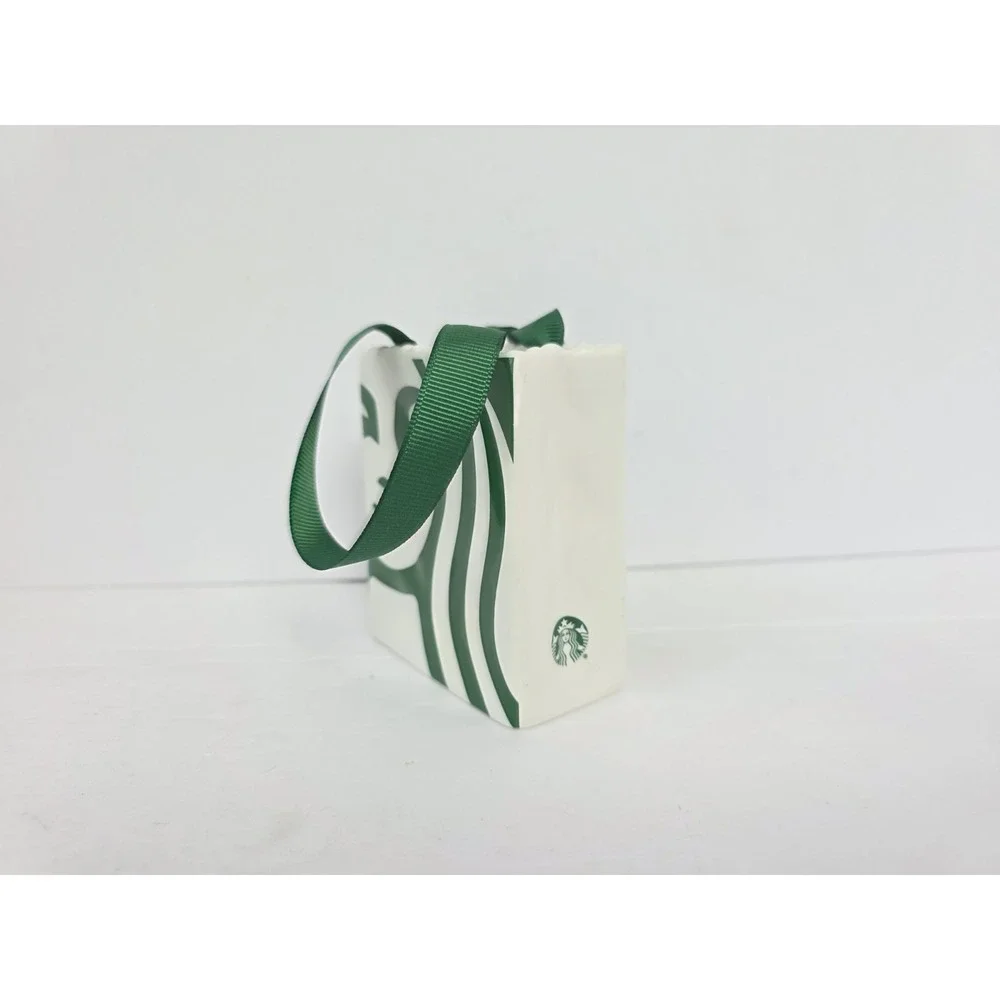Starbucks ceramic gift bag‎ ornamnet decoration miniature mini 3